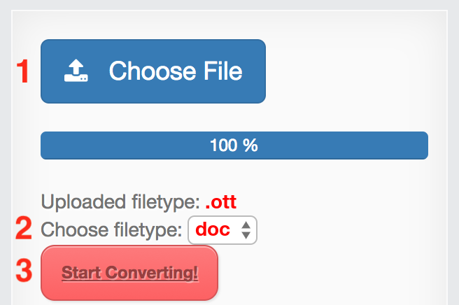 How to convert OTT files online to DOC